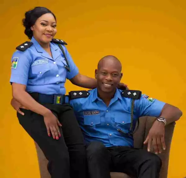 Pre-Wedding Photos Of A Nigerian Policeman And A Policewoman 